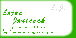 lajos janicsek business card